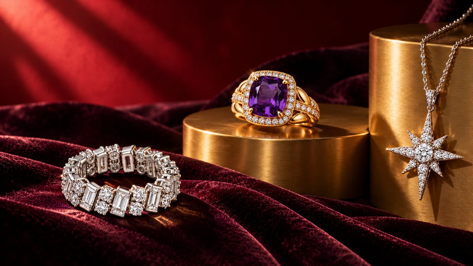 Orivelle Nocturne jewelry in a study of light and shadow