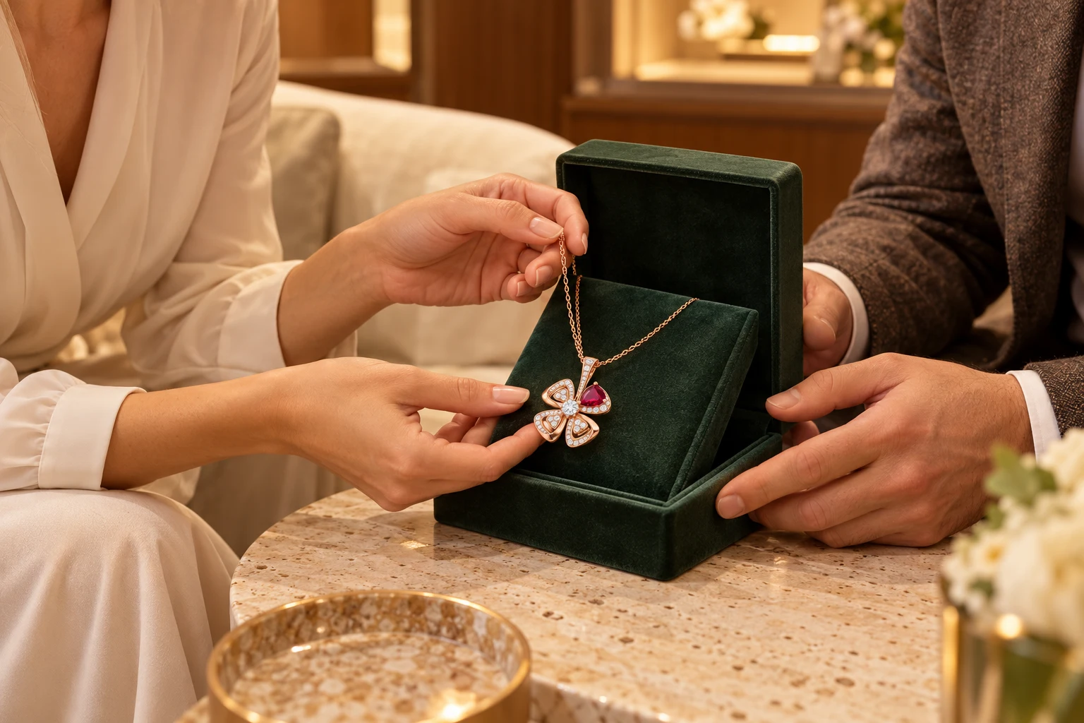 Private collection previews at the imagined Orivelle atelier