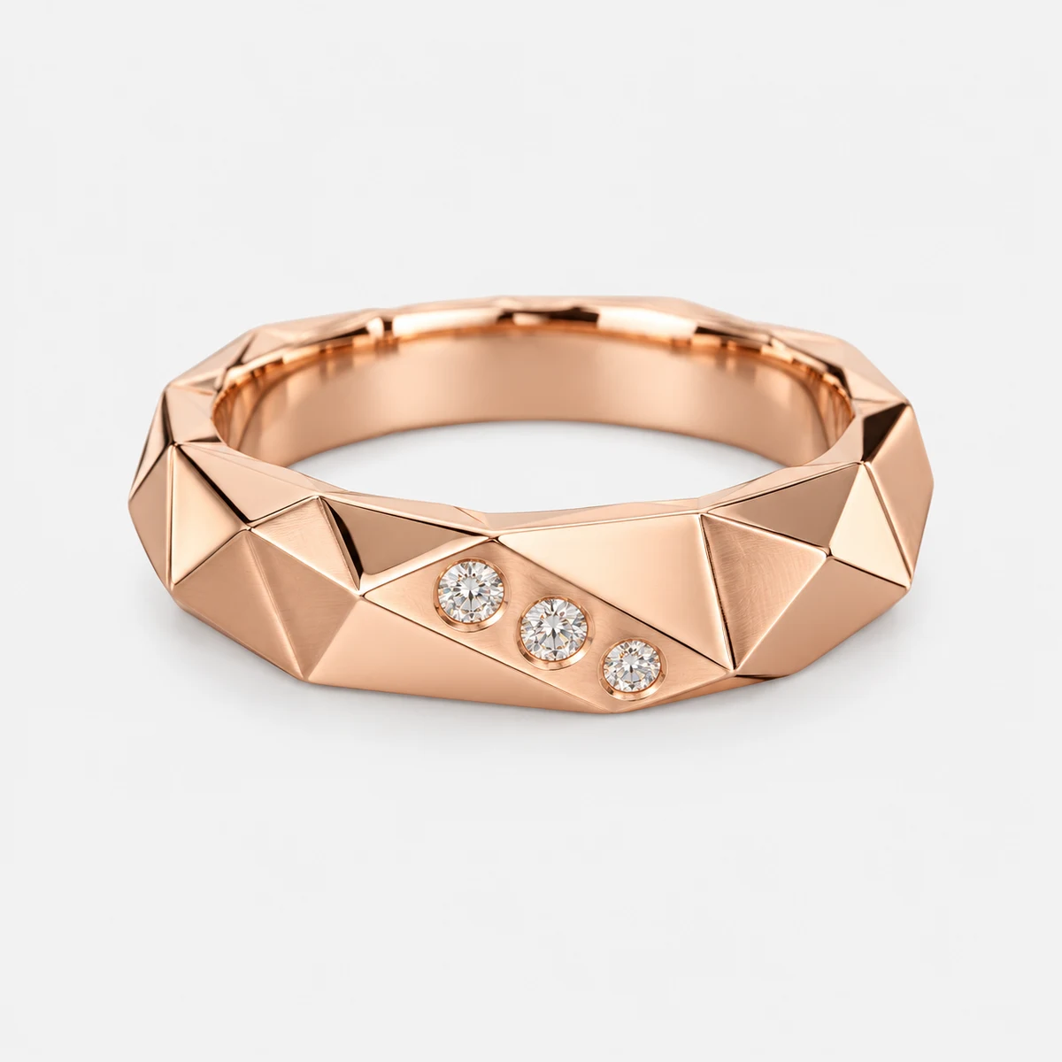 Facet Rose Gold Ring