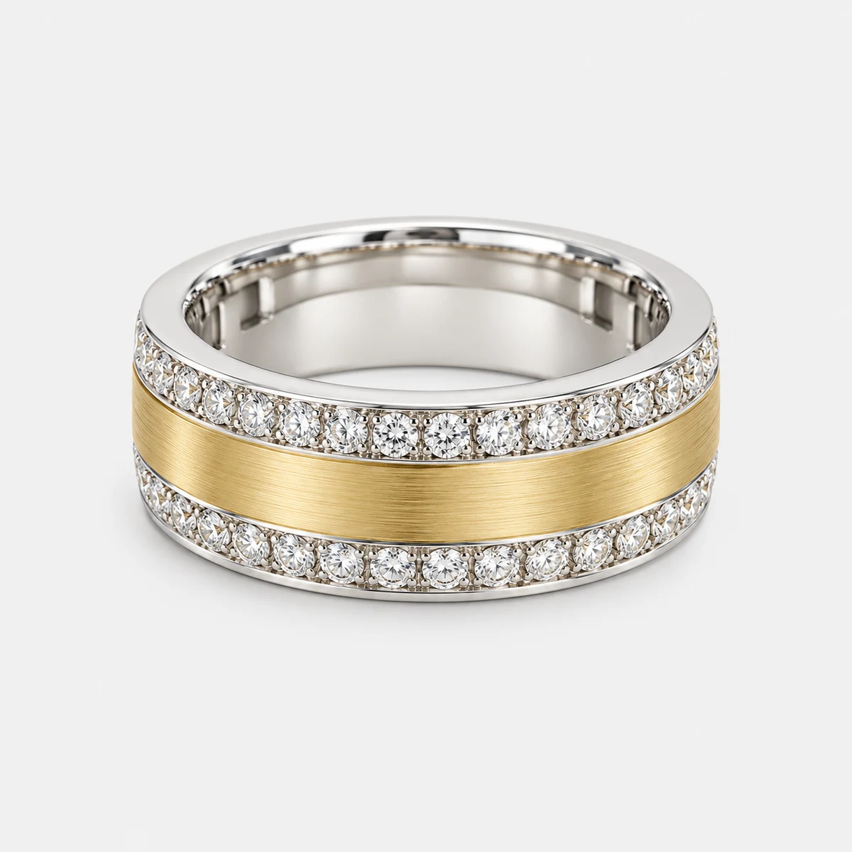 Lien Two-Tone Diamond Band