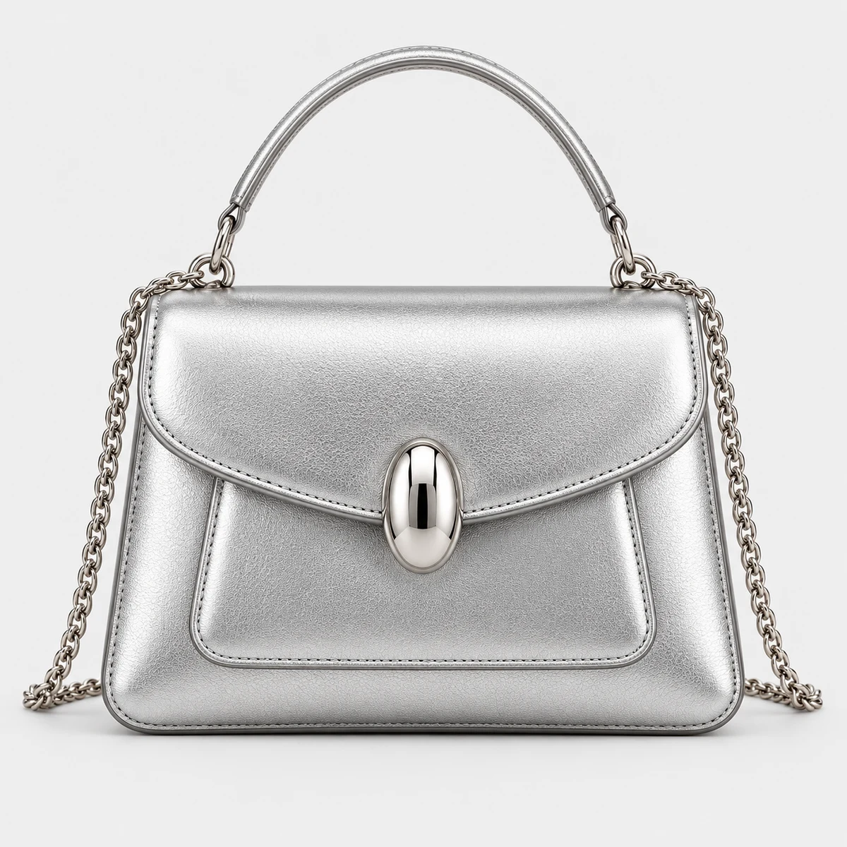 Lune Silver Shoulder Bag