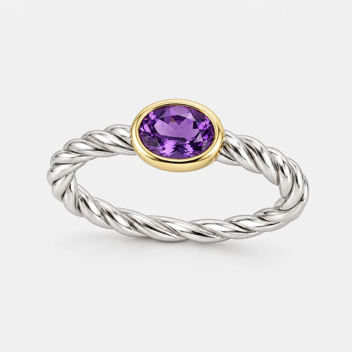 Violet Cable Accent Ring